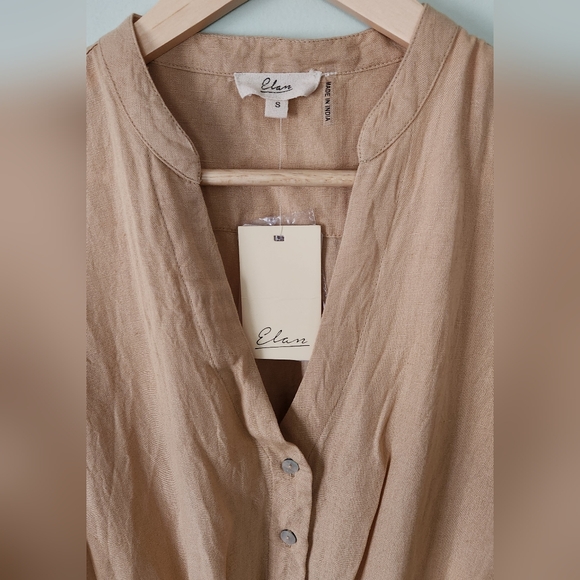 Bloomingdale's Elan Tan Jumpsuit Sz S - Picture 5 of 7